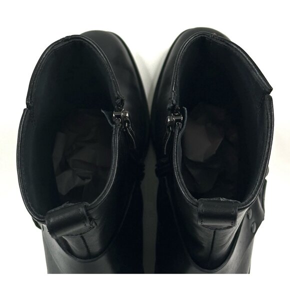 Paul Green West Bootie Black Leather Womens UK 5/US 7.5 Moto-Biker New $499 - Picture 8 of 11